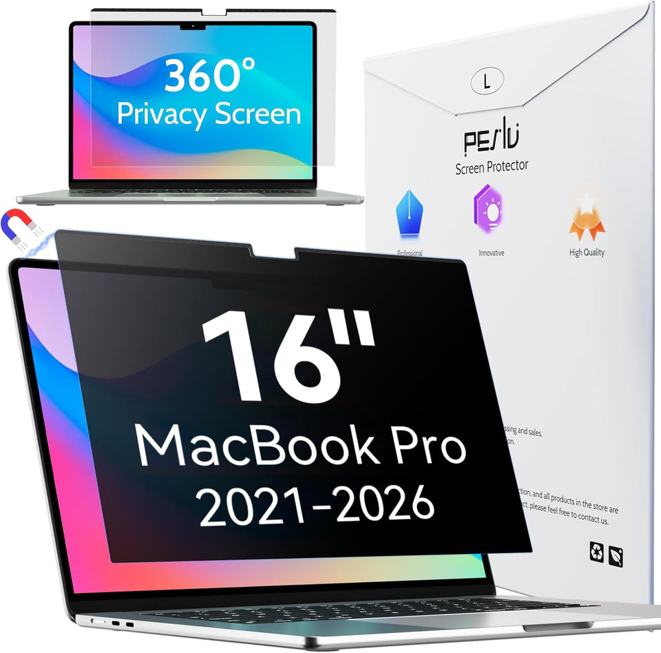 Peslv front view on MacBook Pro 16 showing clean fit and protection benefit