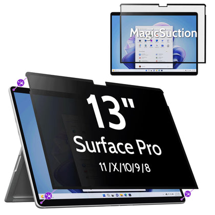 Peslv front view on Surface Pro showing clean fit and clear front visibility