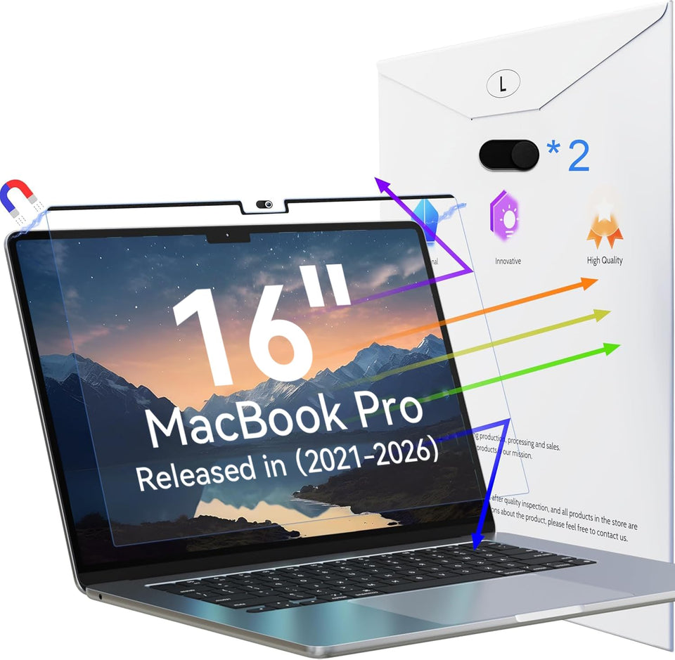 Peslv front view on 16-inch MacBook Pro showing precise fit and protection benefit