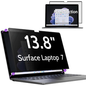 Peslv front view showing snug fit on Surface Laptop 7 for instant privacy