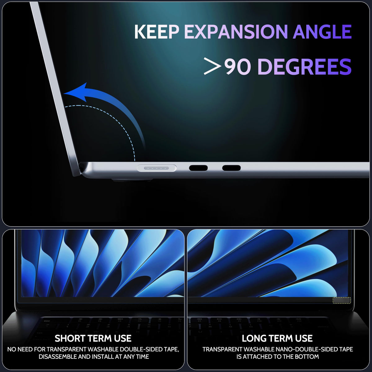 Peslv protector installed on MacBook Pro preserving screen clarity