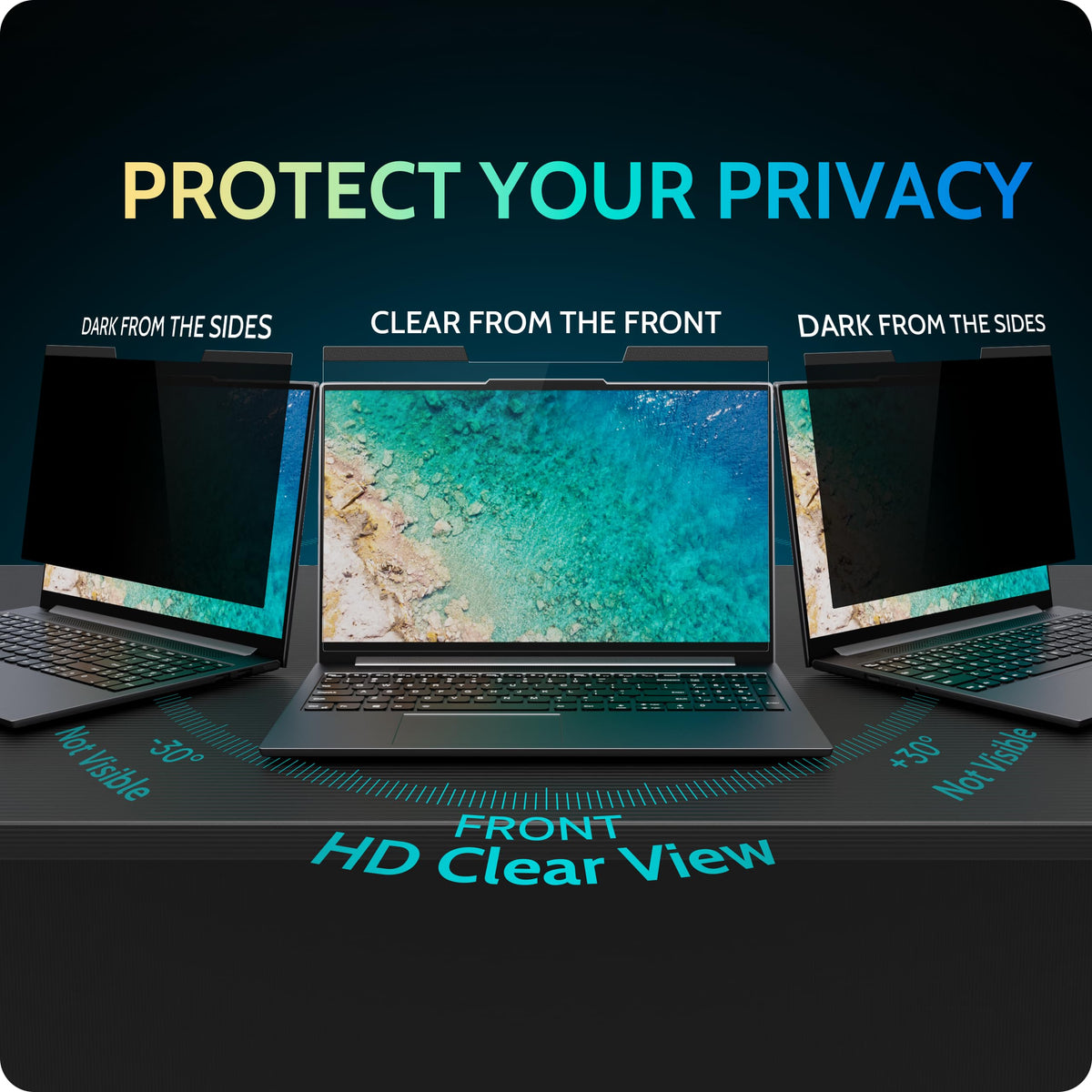 Peslv matte surface texture reducing glare and improving visibility