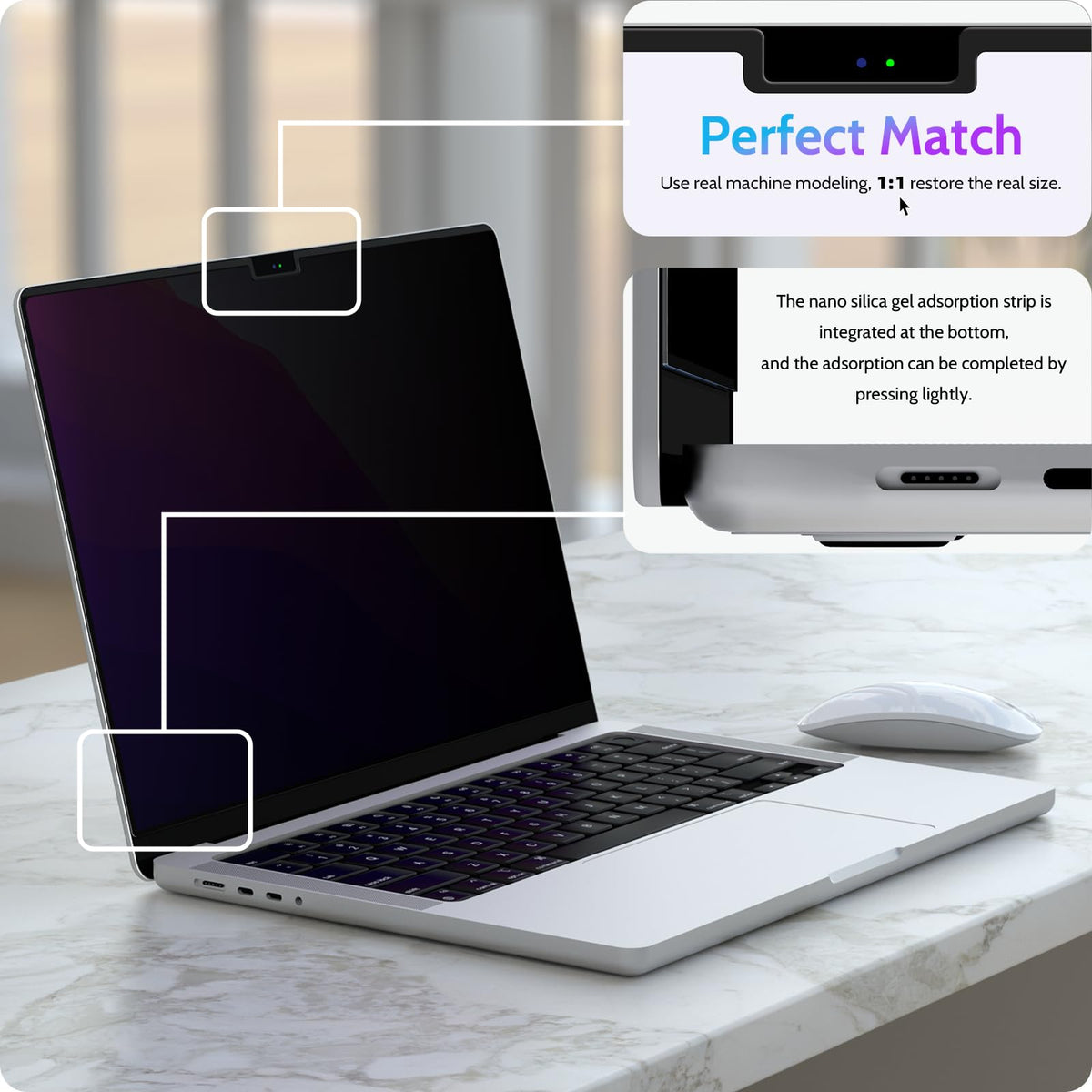 Peslv size comparison with ruler showing exact fit for MacBook Air 15