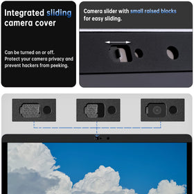 Peslv sliding webcam cover detail showing camera protection benefit