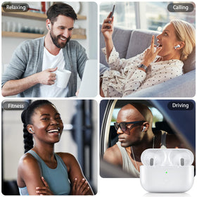 PestProfi AirPods Pro white design emphasizes sleek home and travel use.