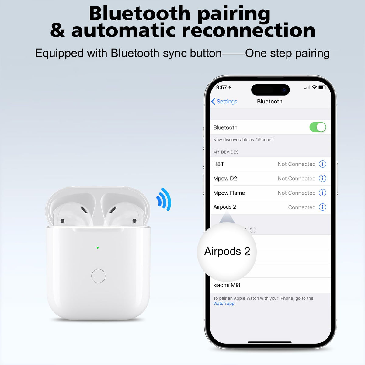 PestProfi open lid closeup showing Bluetooth sync button for instant pairing