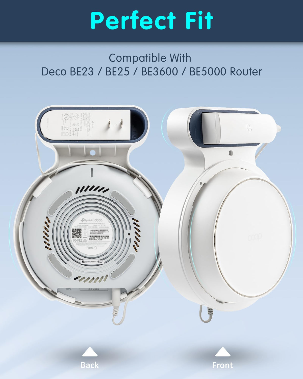PETIMETI wall mount bracket for Deco BE3600/BE5000 with organized placement