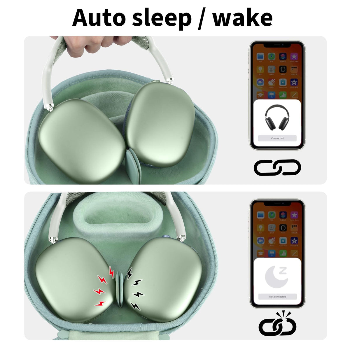 Peyyargo velvet lining cushions AirPods Max for protection