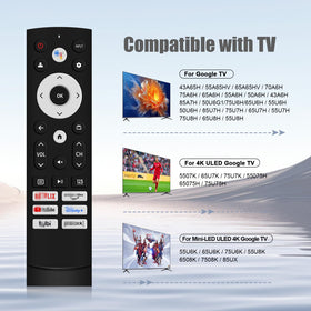 PGLYOUNI remote compatibility list image, supports many Hisense models for easy replacement.