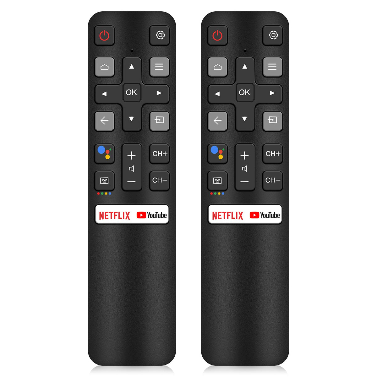 PGLYOUNI remote front view showing full button layout and easy navigation