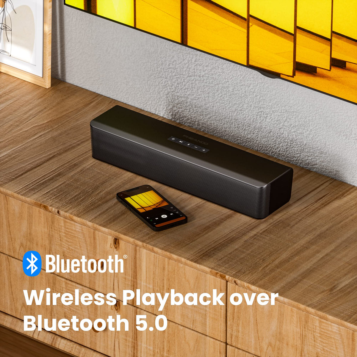 Pheanoo P15 Bluetooth 5.0 streaming from a mobile device