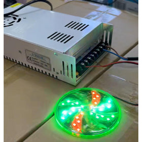 PHEVOS powering LED strip lights, stable 12V supply for bright consistent lighting