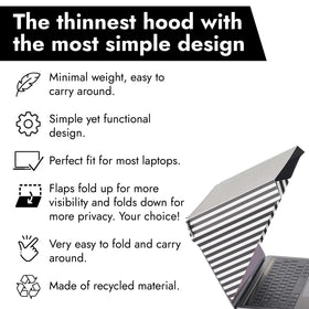Philbert folded flat hood inside bag highlighting portability benefit