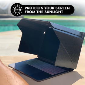 Philbert Lux Hood enhances screen contrast for better visibility in bright light.