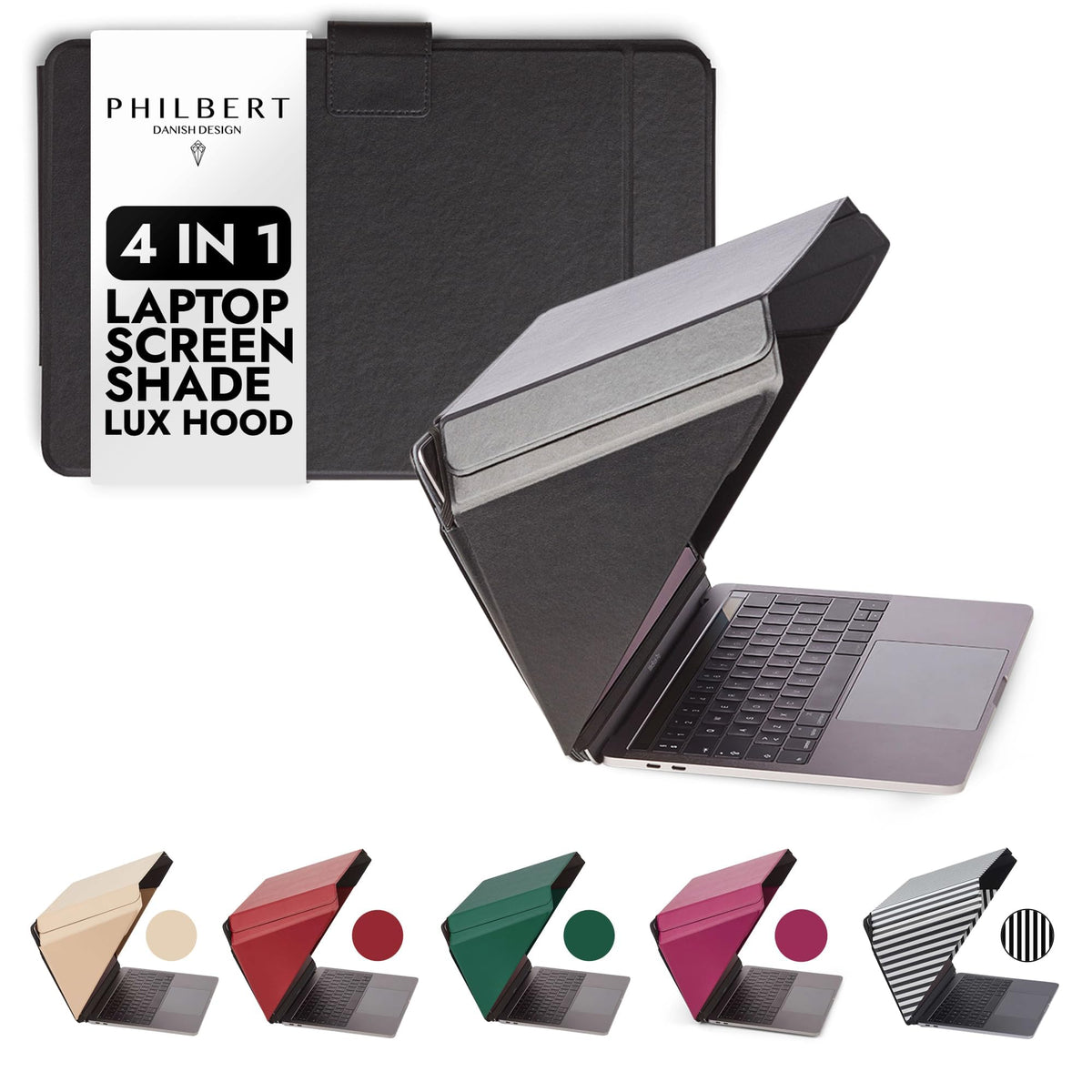 Philbert Lux Hood folds into a compact stand for on-the-go work.