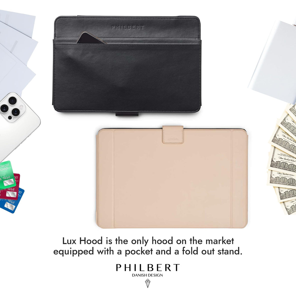 Philbert Lux Hood heat protection helps keep your laptop cooler in bright sunlight.