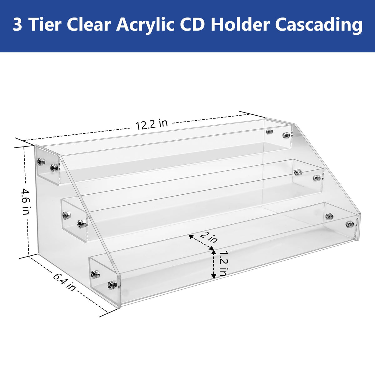 Philbinden side profile of rack displaying tiered cascading design benefit