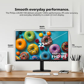 PHILIPS 22E2N1100 Deep blacks via SmartContrast for richer images.