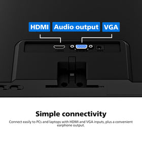 PHILIPS 22E2N1100 VESA compatibility for easy mounting.