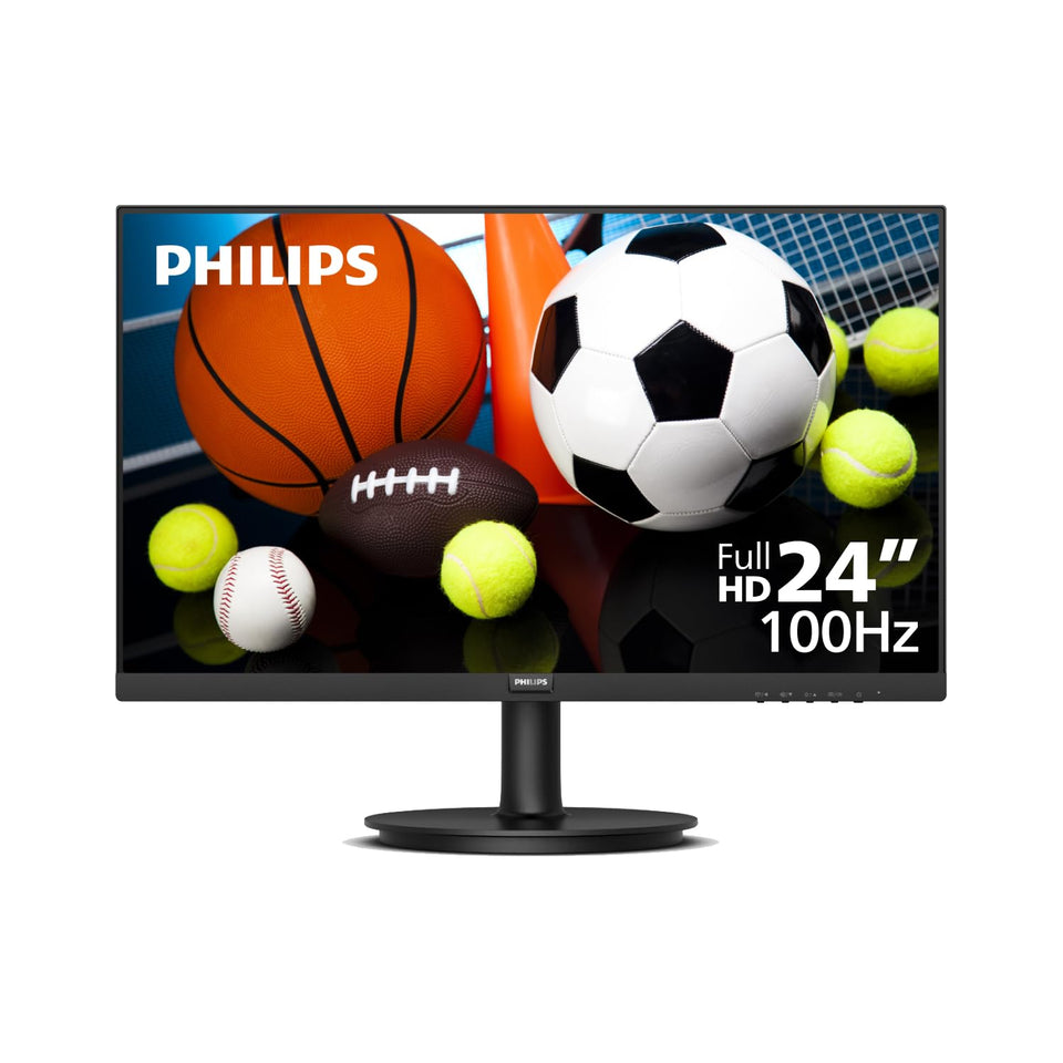 PHILIPS 241V8LBS front view with slim profile for compact desks