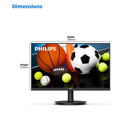 PHILIPS 241V8LBS office monitor fits compact workspaces