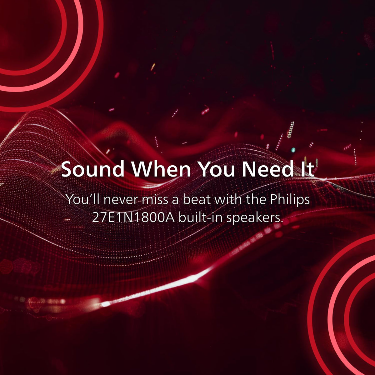 Philips 27E1N1800A Adaptive-Sync enables smooth video playback and gaming