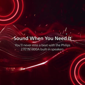 Philips 27E1N1800A Adaptive-Sync enables smooth video playback and gaming