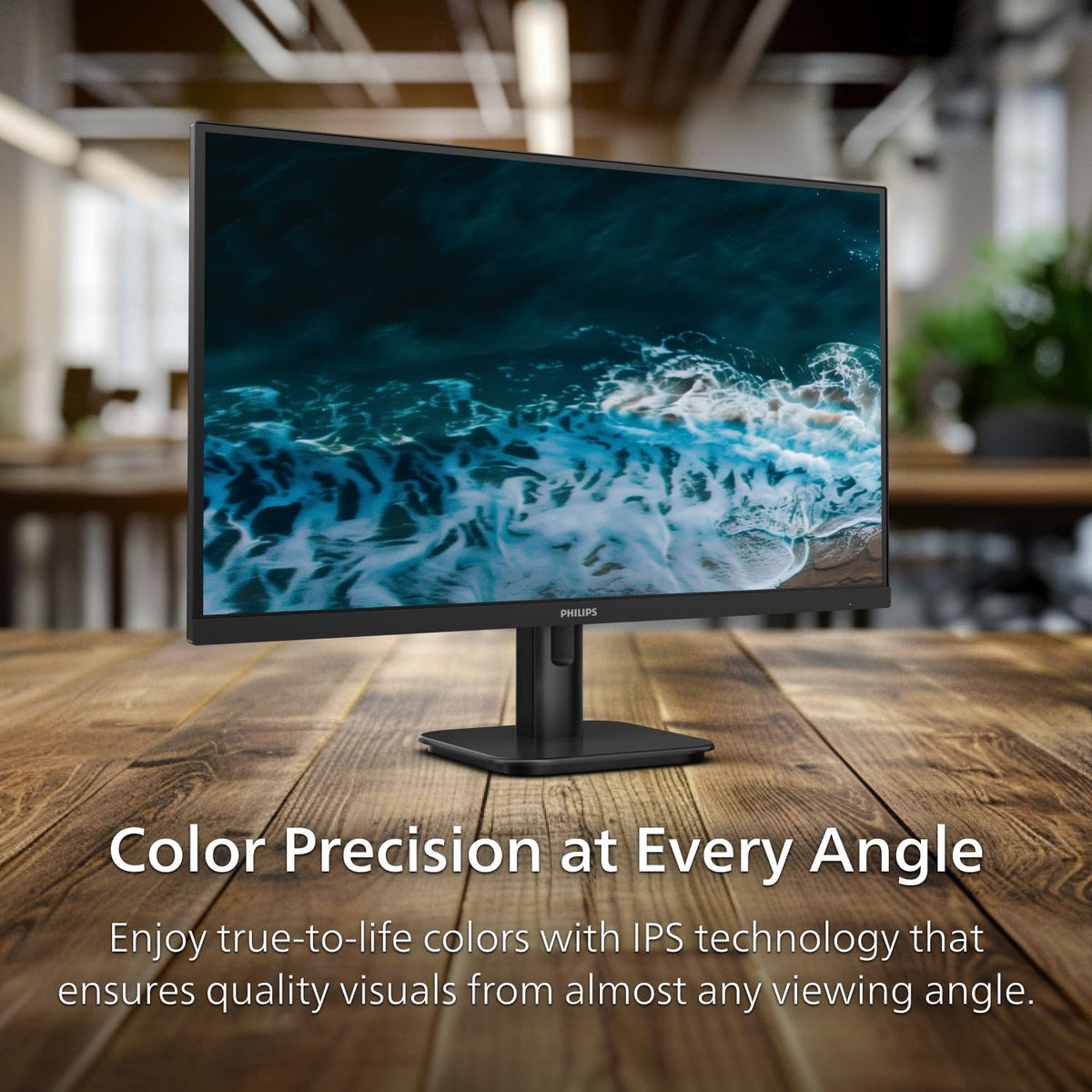 Philips 27E1N1800A HDR10 panel with vivid colors for presentations and media
