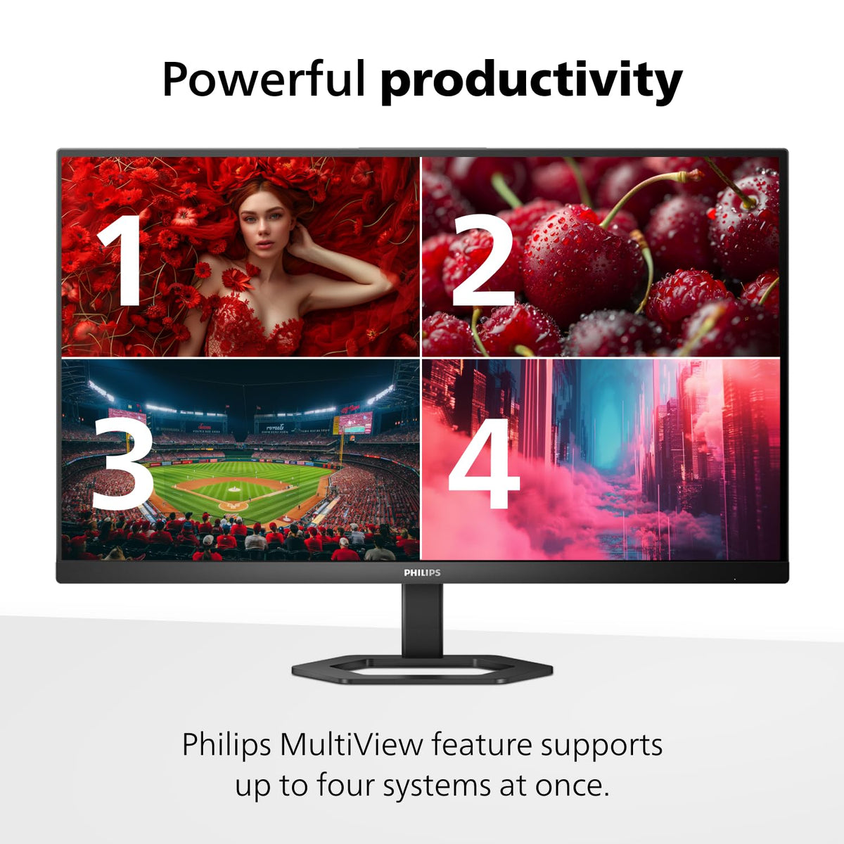 PHILIPS 27E1N5900R USB-C connectivity with 65W PD for clean desk setup