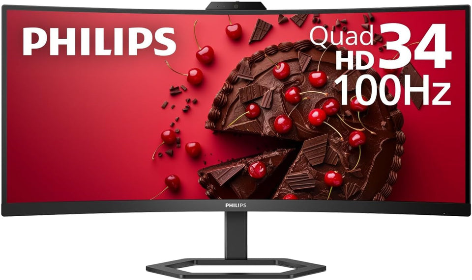 Philips 34E1C5600HE front view showcases immersive ultrawide display for multitasking.