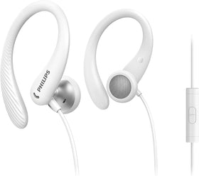 Philips A1105 in-ear headphones with ear-hooks for a secure workout fit