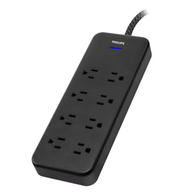 Wide-spaced outlets on Philips Adapt fit bulky adapters for a tidy desk