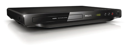 Philips all multi-region DVD player front view with HDMI 1080p upscaling for sharp, region-free playback