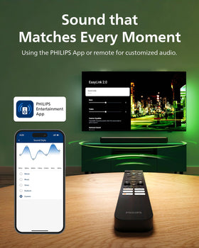 Philips B5109 wall-mount-ready side view for a sleek, space-saving setup