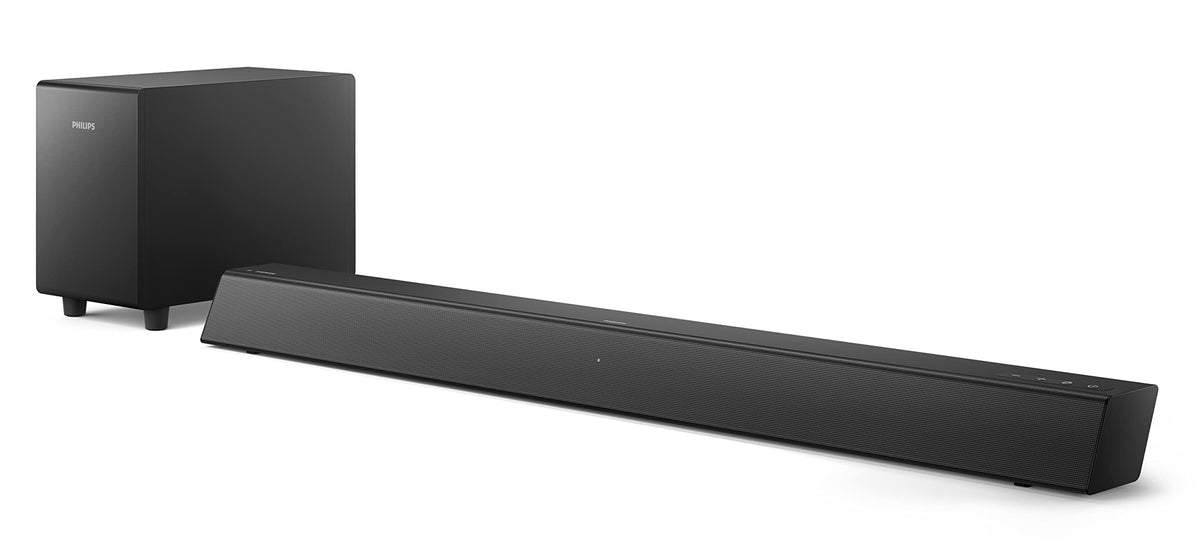 Philips B5306 soundbar front view delivering clearer dialogue and immersive sound