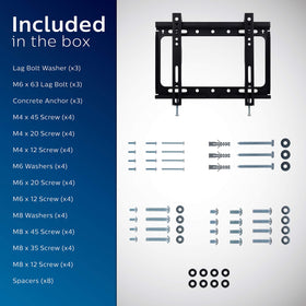 Philips back of TV mounted frame demonstrates sturdy hold