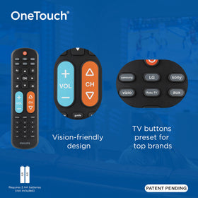 PHILIPS directional pad and media controls for easy play, pause, rewind and fast forward