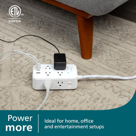 PHILIPS braided cord texture detail showing durable tangle-resistant cable
