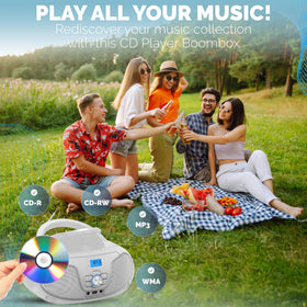 PHILIPS CD Player Boombox battery operation for outdoor listening