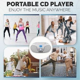 PHILIPS CD Player Boombox portable design with carry handle for trips