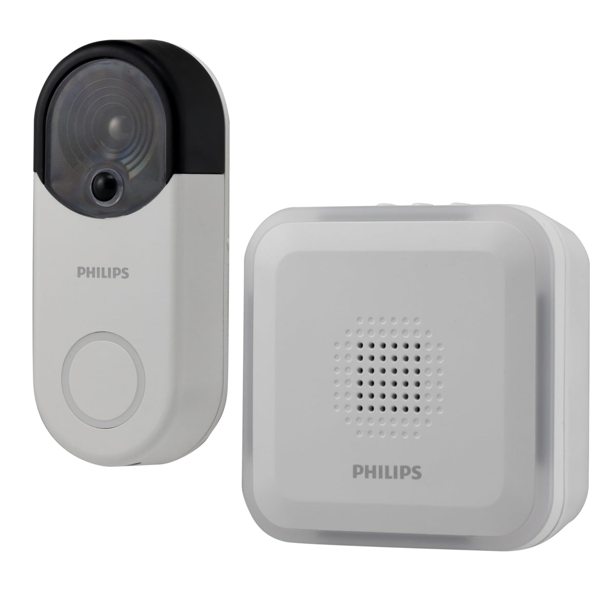 Philips Decoy doorbell push button with LED ring activates at night for visibility