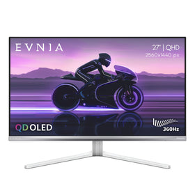 PHILIPS Evnia 27M2N8500 front view showcases immersive design for gaming sessions.