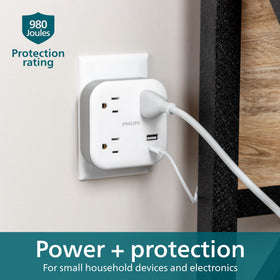 PHILIPS EZFit low-profile design ideal for tight power spaces.