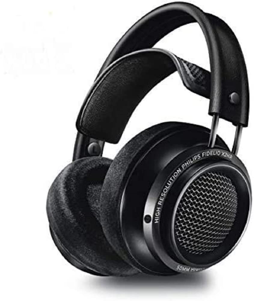 Philips Fidelio X2HR front view headphones with open-back design for spacious listening.