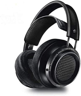 Philips Fidelio X2HR front view headphones with open-back design for spacious listening.