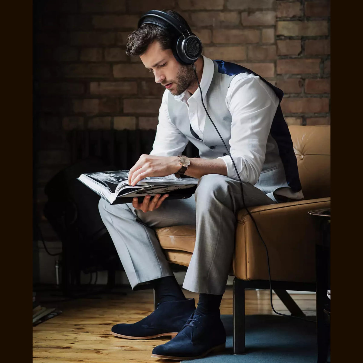 Philips Fidelio X2HR side view shows comfortable over-ear fit for long sessions.