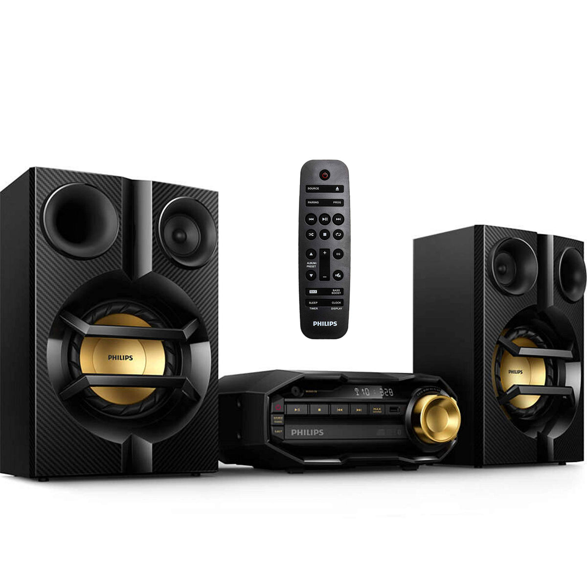 PHILIPS FX10 front view showing compact home stereo for small rooms