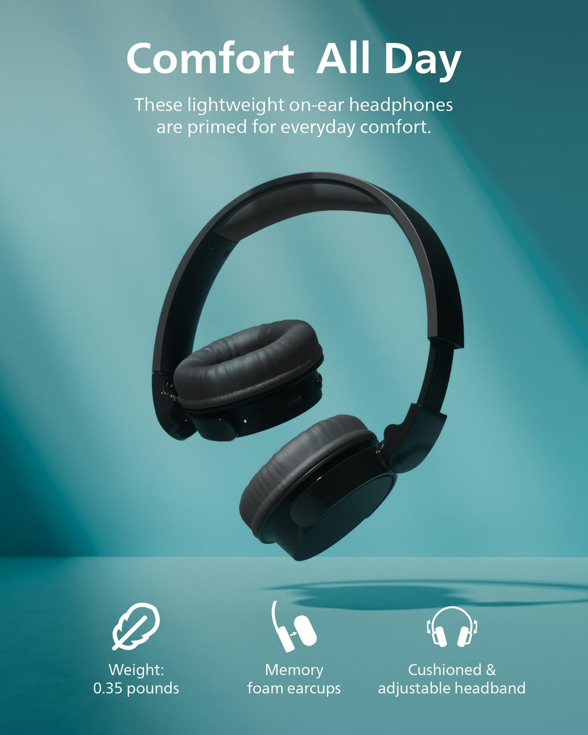 PHILIPS H3209 32 mm drivers deliver rich sound and bass.