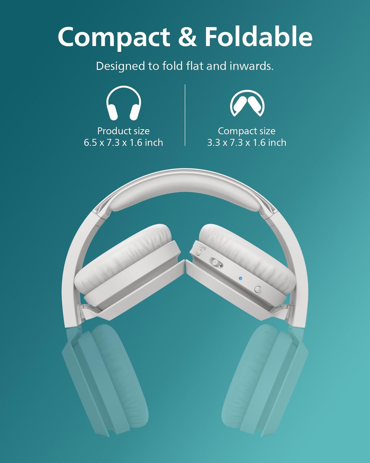 PHILIPS H4205 folded flat and swiveled for easy pocket storage.