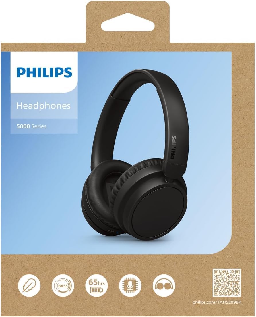 PHILIPS H5209 next to a smartphone to show size and scale, illustrating lightweight convenience benefit